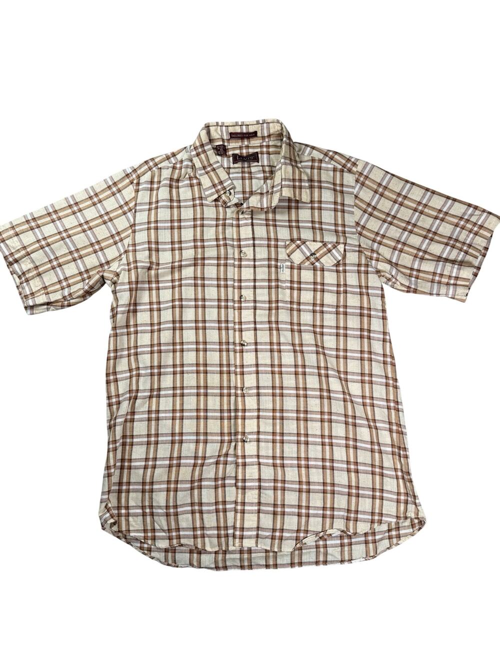 Tailored For Men Levi's Action Western‎ Cowboy Shirt Mens XL Tartan Plaid Check